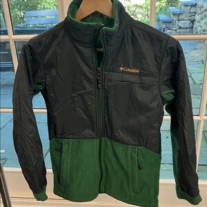 Columbia Kids Fleece Jacket in Black and Green